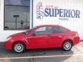 2008 Vermillion Red Ford Focus SE Coupe  photo #4