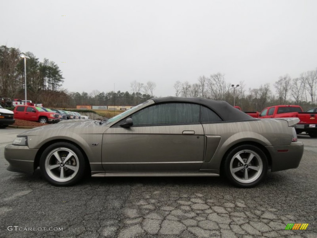 2001 Mustang GT Convertible - Mineral Grey Metallic / Medium Parchment photo #4