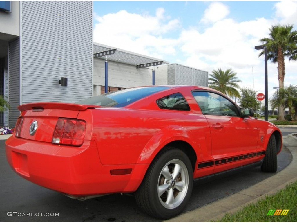 2007 Mustang V6 Premium Coupe - Torch Red / Light Graphite photo #6