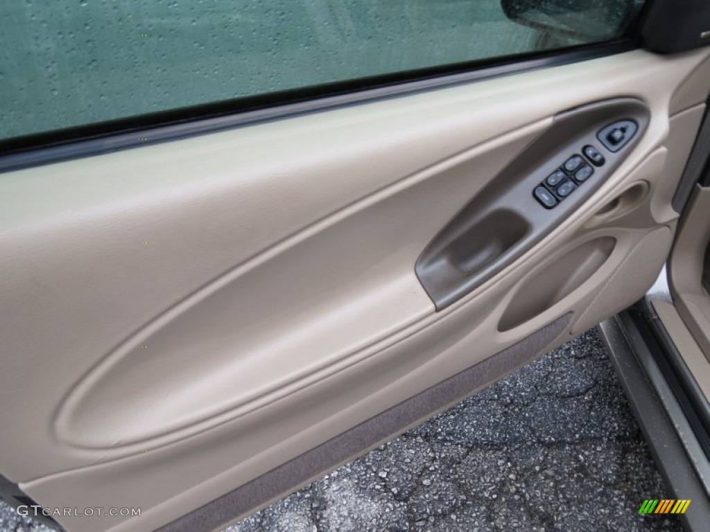 2001 Ford Mustang GT Convertible Medium Parchment Door Panel Photo #75949018