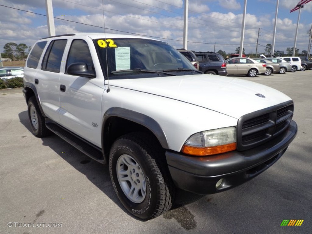 2002 Durango SXT 4x4 - Bright White / Dark Slate Gray photo #11