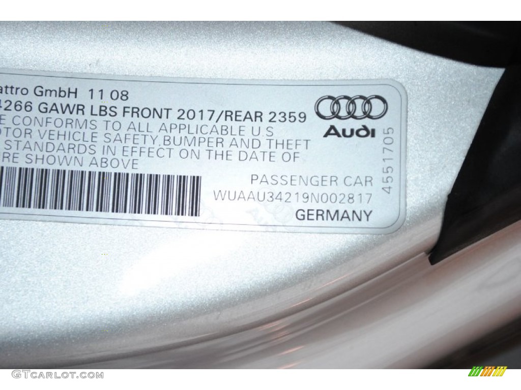 2009 R8 4.2 FSI quattro - Matte Grey / Fine Nappa Black Leather photo #48