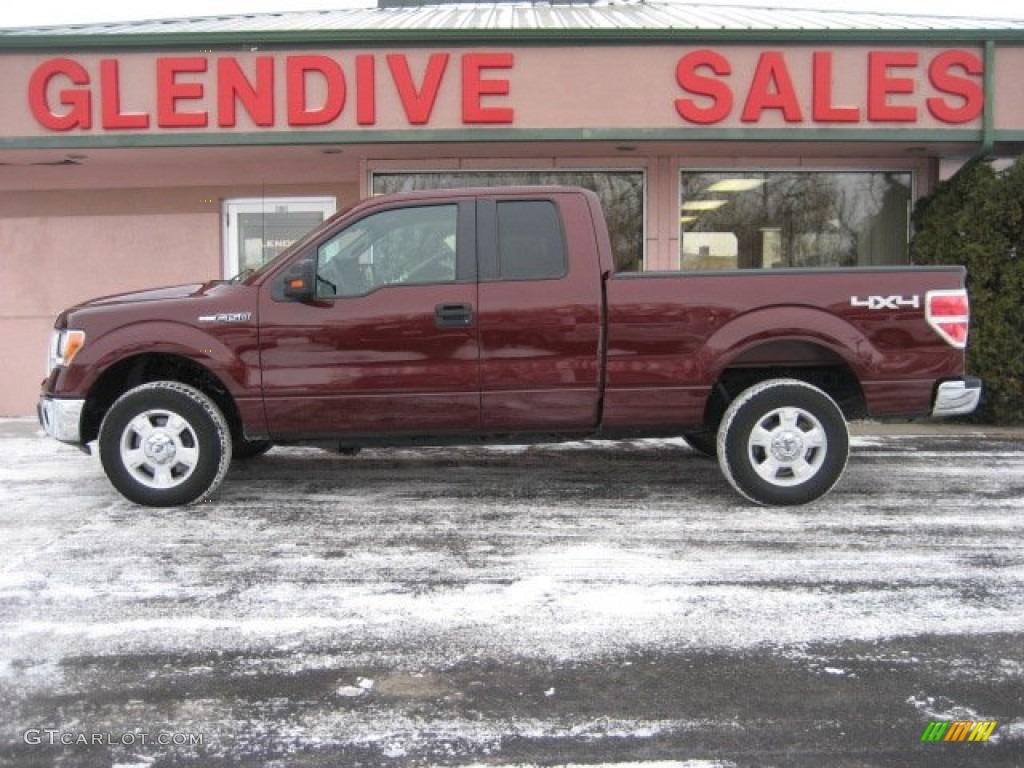 2010 F150 XLT SuperCab 4x4 - Royal Red Metallic / Tan photo #2