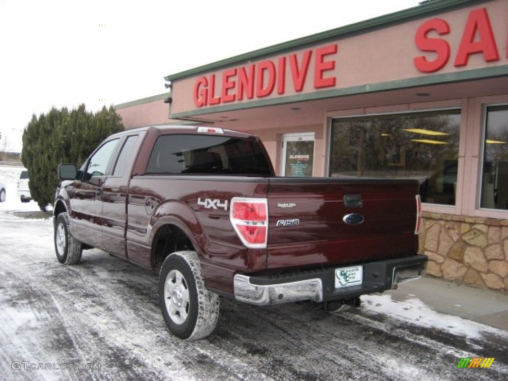 2010 F150 XLT SuperCab 4x4 - Royal Red Metallic / Tan photo #5