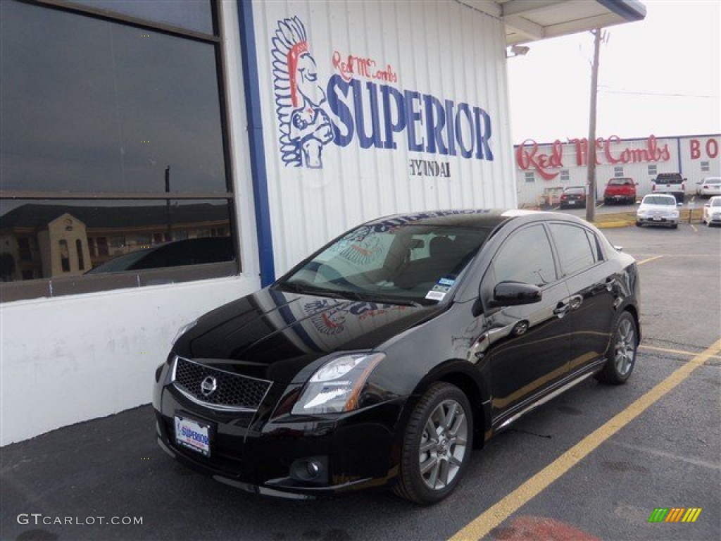 2012 Sentra SE-R Spec V - Super Black / Charcoal photo #1