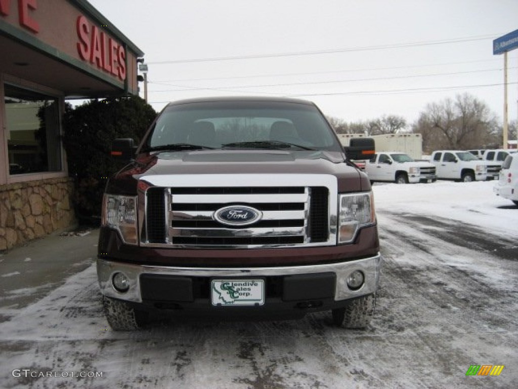 2010 F150 XLT SuperCab 4x4 - Royal Red Metallic / Tan photo #11