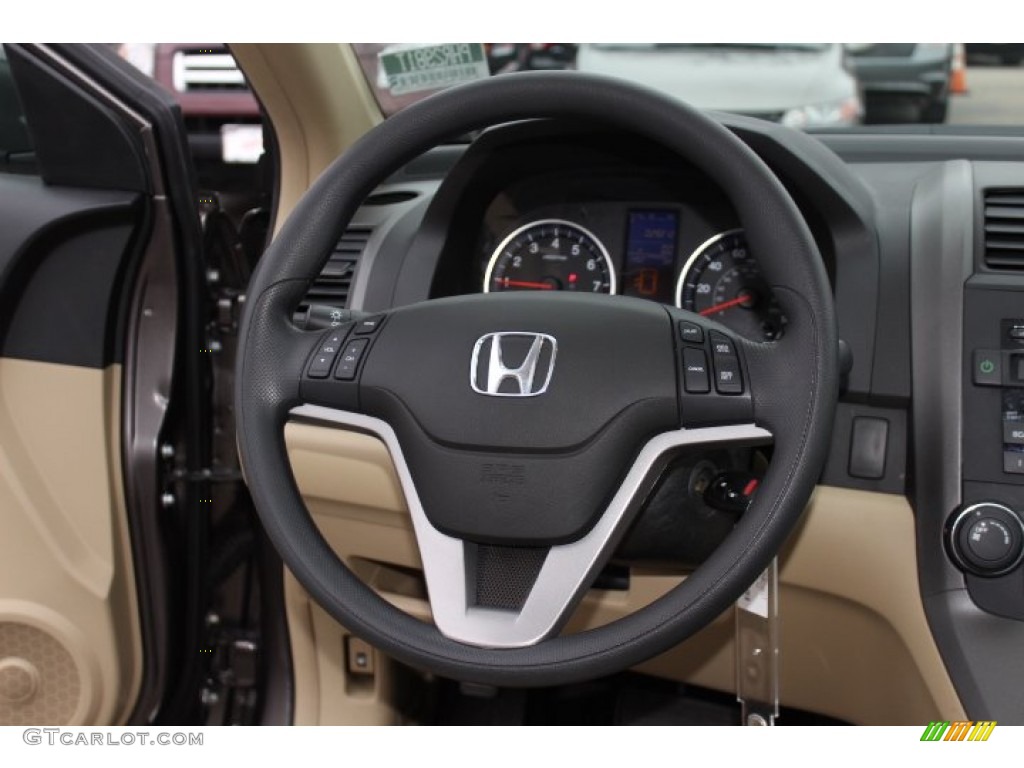 2010 Honda CR-V EX AWD Ivory Steering Wheel Photo #75952324