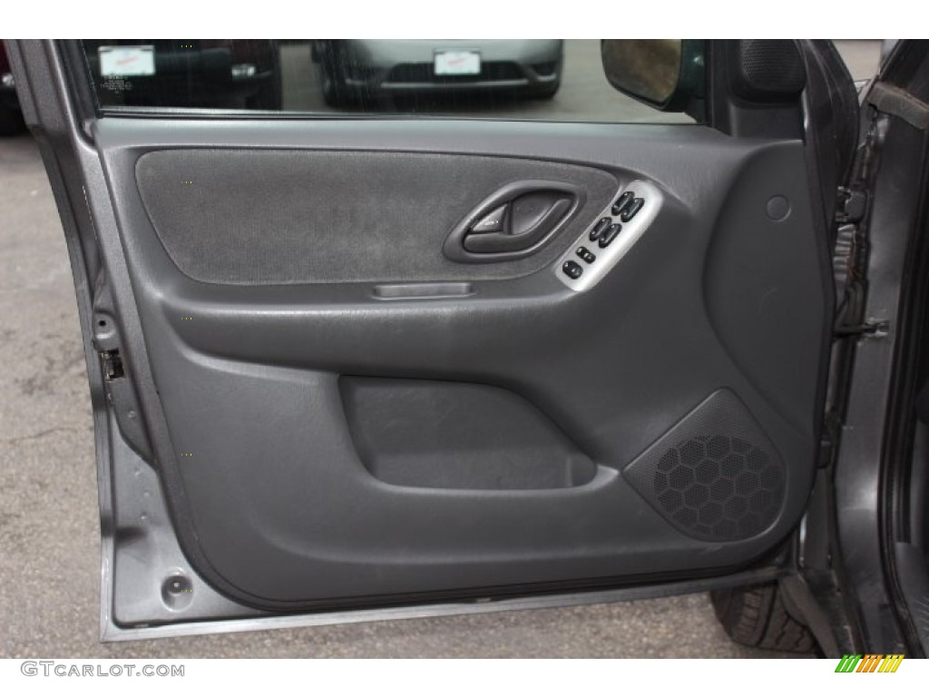 2004 Mazda Tribute LX V6 4WD Black Door Panel Photo #75953161