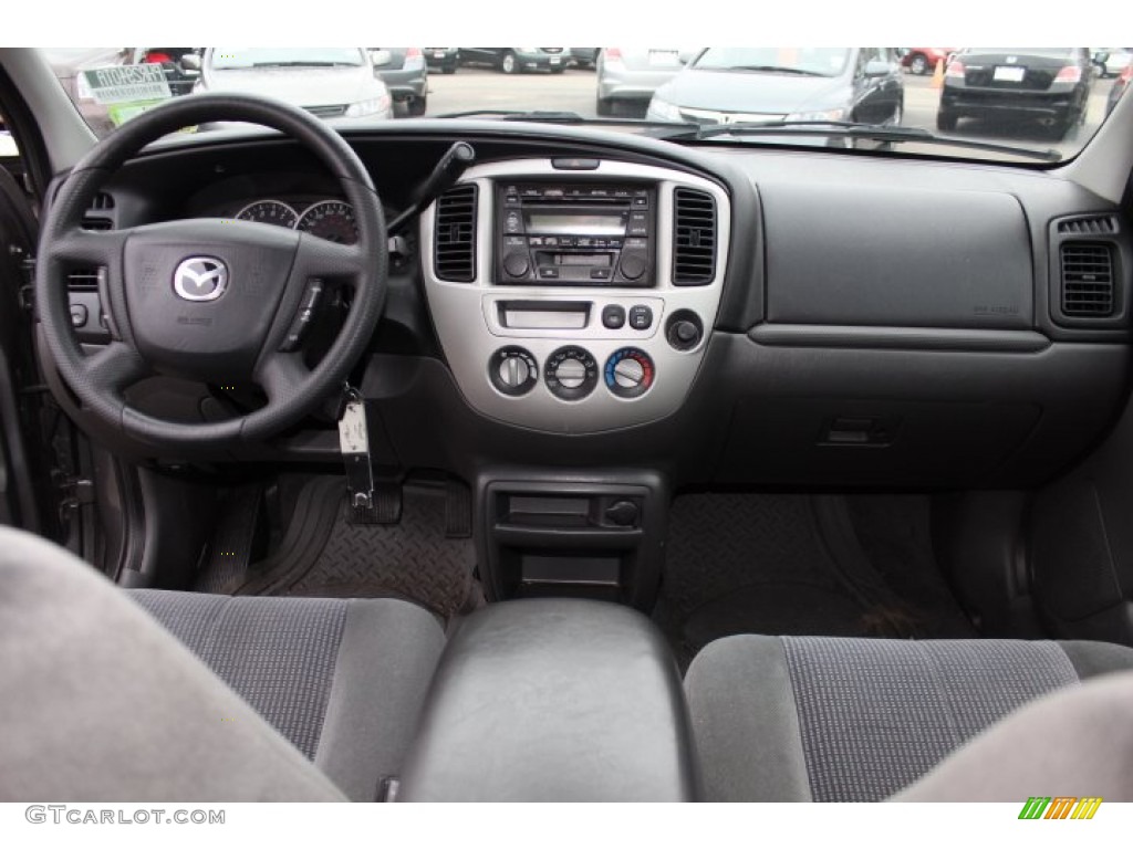 2004 Mazda Tribute LX V6 4WD Black Dashboard Photo #75953209