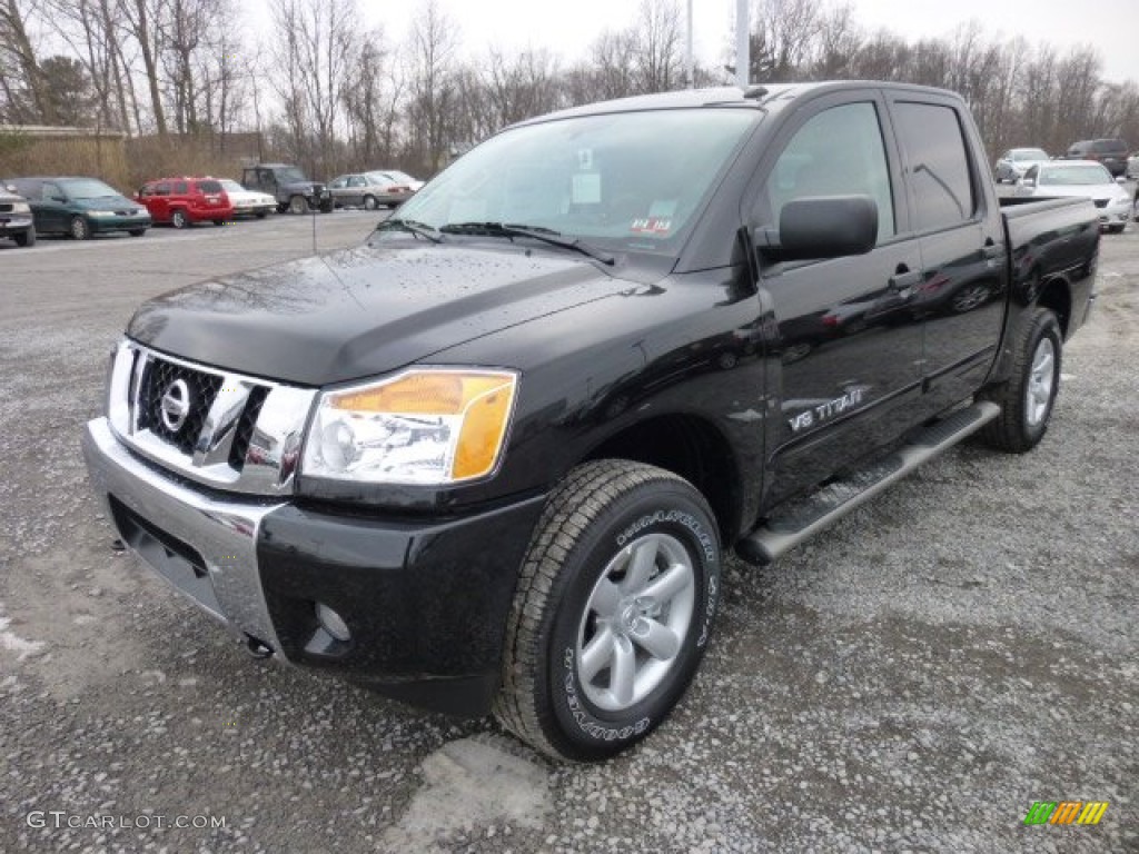 Galaxy Black 2013 Nissan Titan SV Crew Cab 4x4 Exterior Photo #75954916