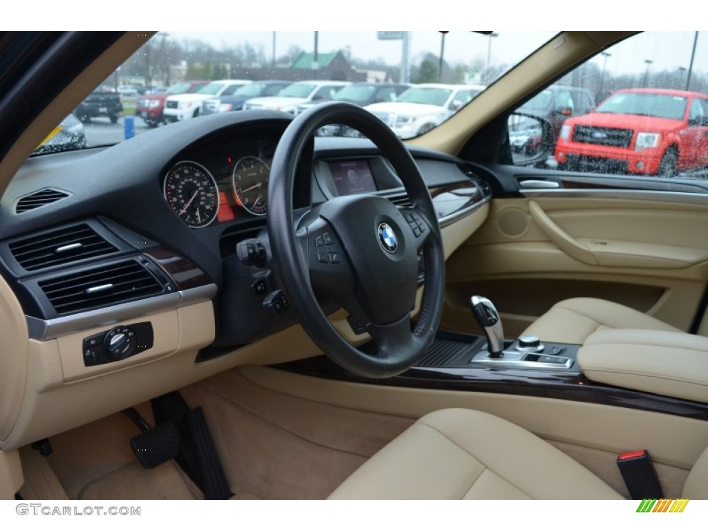 2008 X5 3.0si - Deep Green Metallic / Sand Beige photo #11