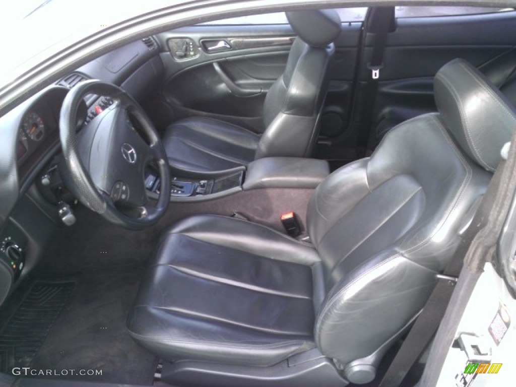 Charcoal Interior 2001 Mercedes-Benz CLK 55 AMG Coupe Photo #75956524