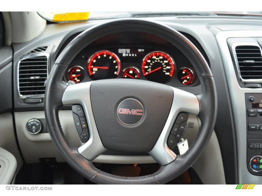 2007 GMC Acadia SLT Titanium Steering Wheel Photo #75957979