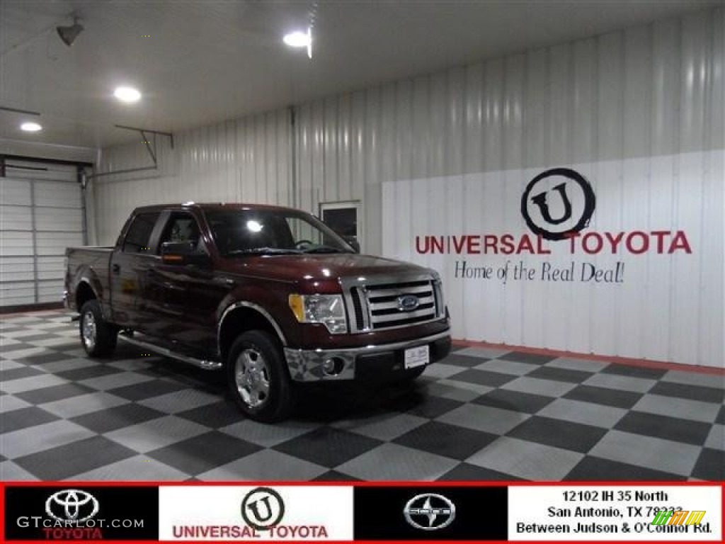 2010 F150 XLT SuperCrew - Royal Red Metallic / Medium Stone photo #1