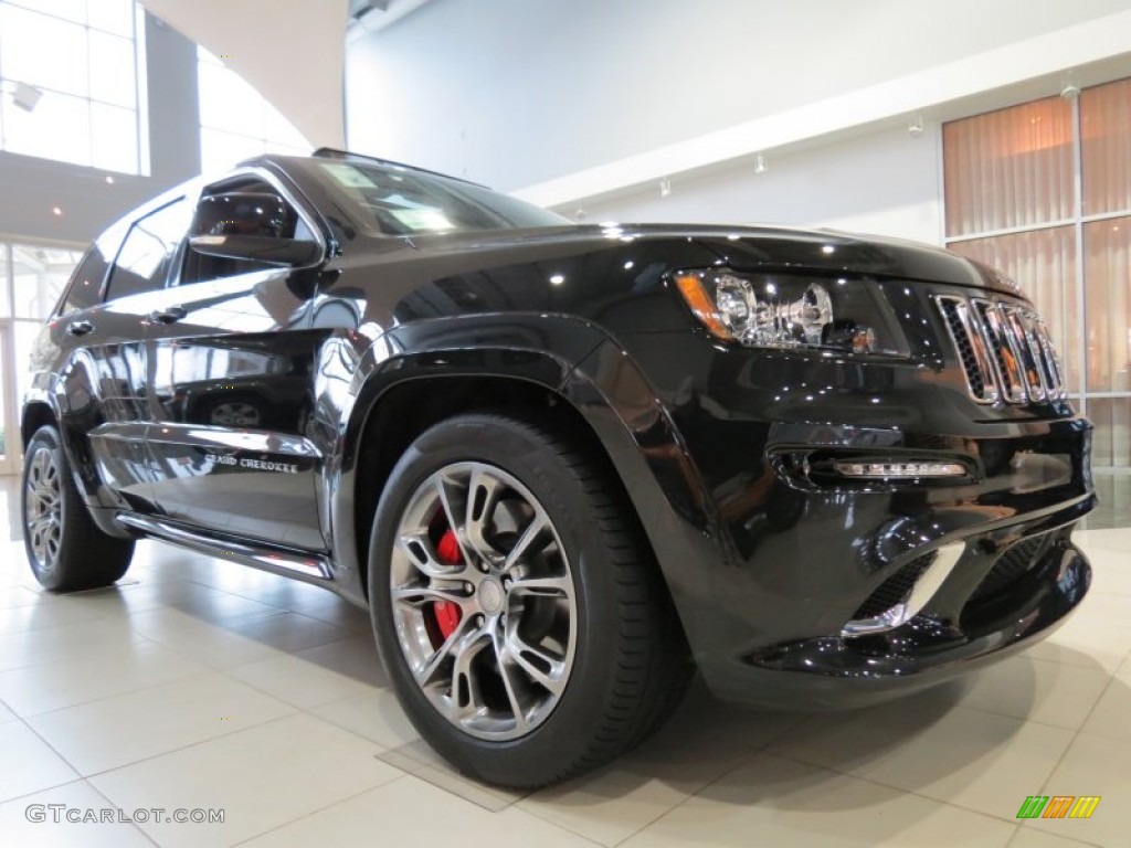 Brilliant Black Crystal Pearl 2012 Jeep Grand Cherokee SRT8 4x4 Exterior Photo #75961255