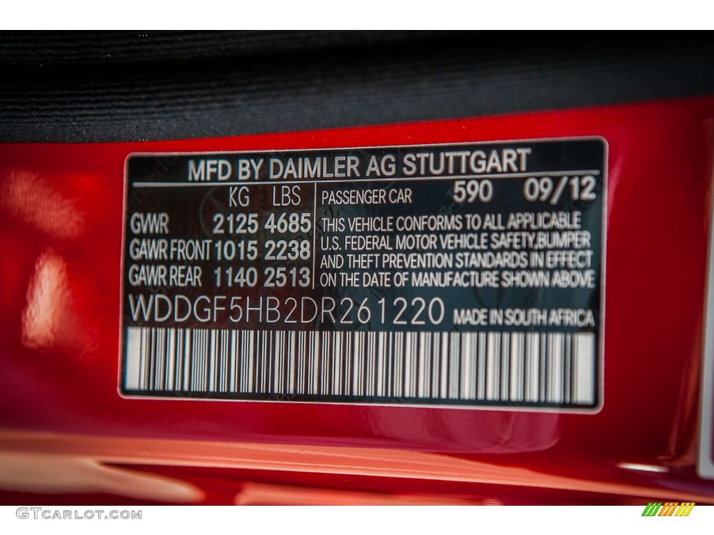 2013 C Color Code 590 for Mars Red Photo #75961339