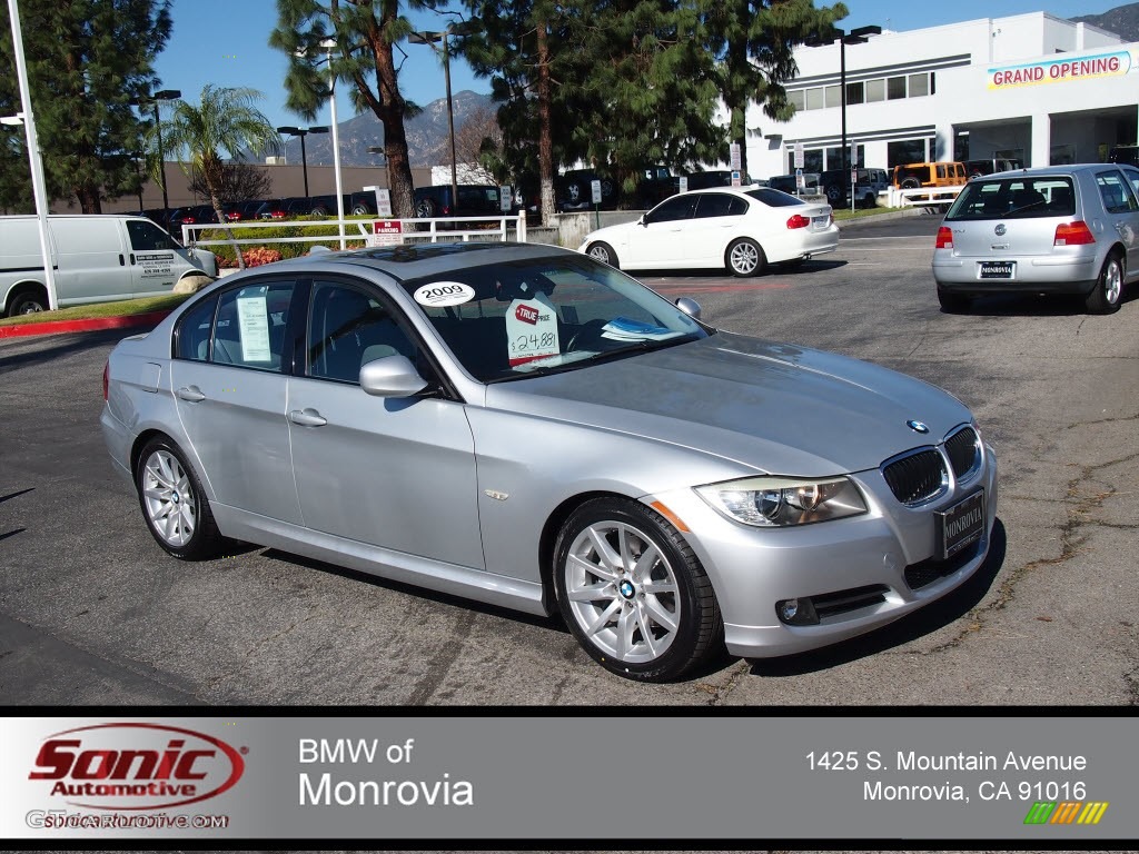 2009 3 Series 328i Sedan - Titanium Silver Metallic / Grey photo #1