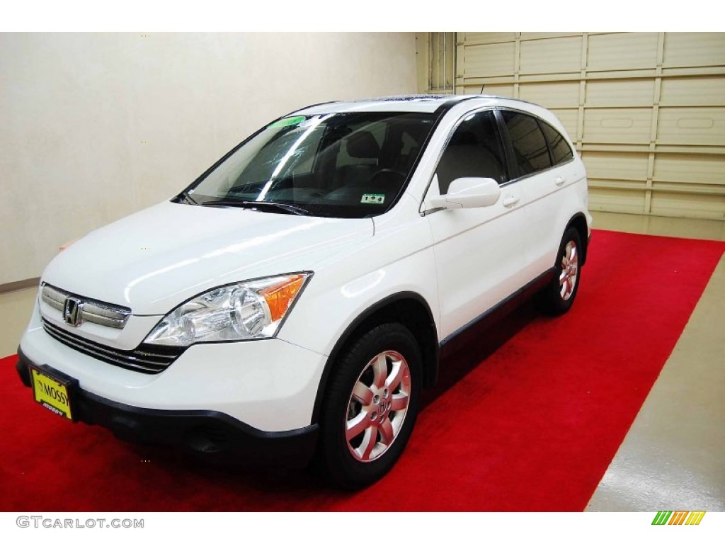2008 CR-V EX-L - Taffeta White / Gray photo #3