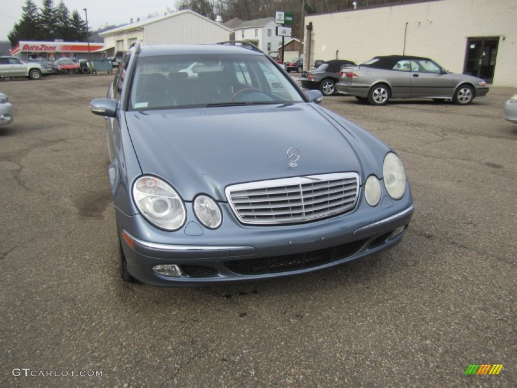 2004 E 500 4Matic Wagon - Platinum Blue Metallic / Pacific Blue photo #13