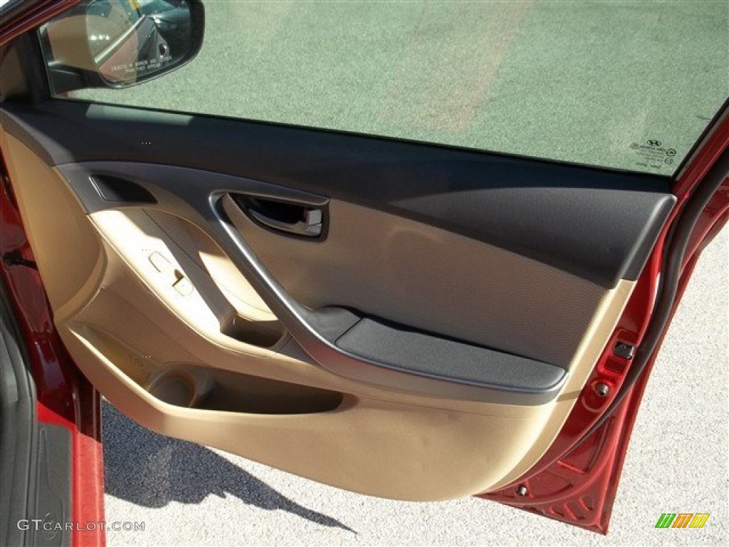 2013 Elantra Limited - Red Allure / Beige photo #11