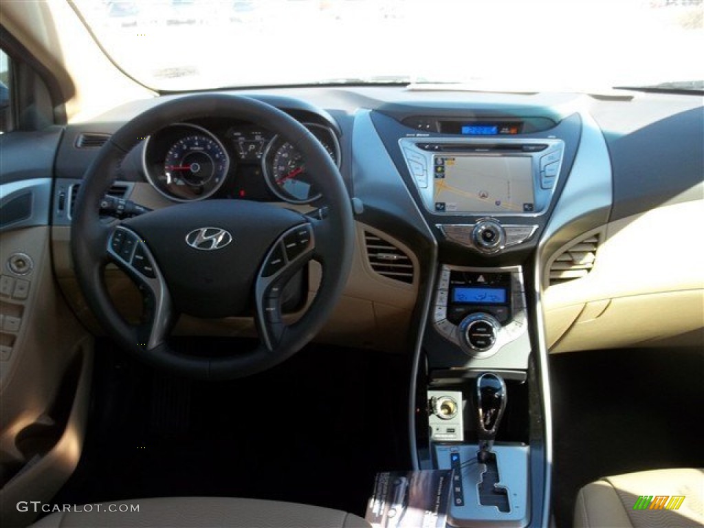 2013 Elantra Limited - Red Allure / Beige photo #15