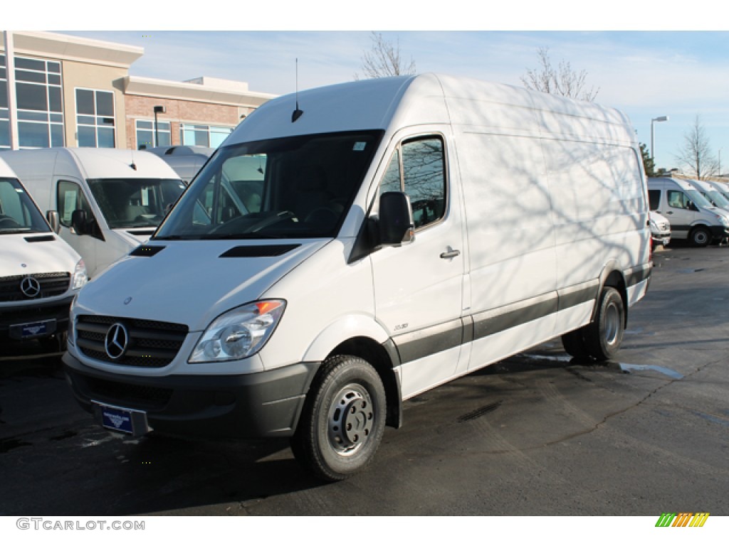 2012 Sprinter 3500 High Roof Extended Cargo Van - Arctic White / Lima Black Fabric photo #4