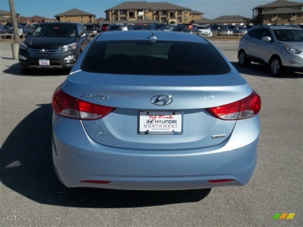 2013 Elantra Limited - Blue Sky Metallic / Beige photo #4