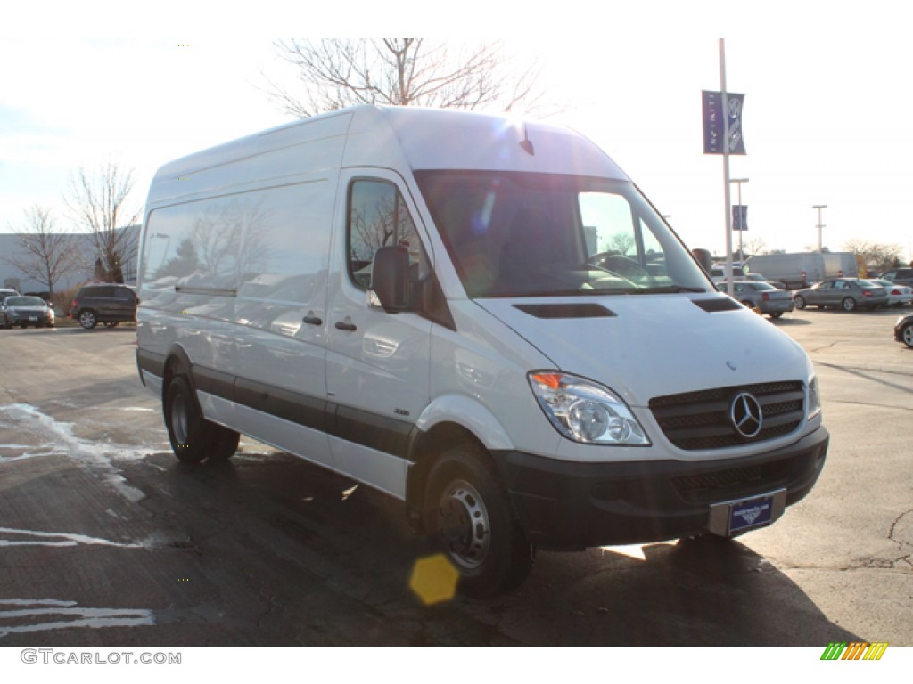 2012 Sprinter 3500 High Roof Extended Cargo Van - Arctic White / Lima Black Fabric photo #1