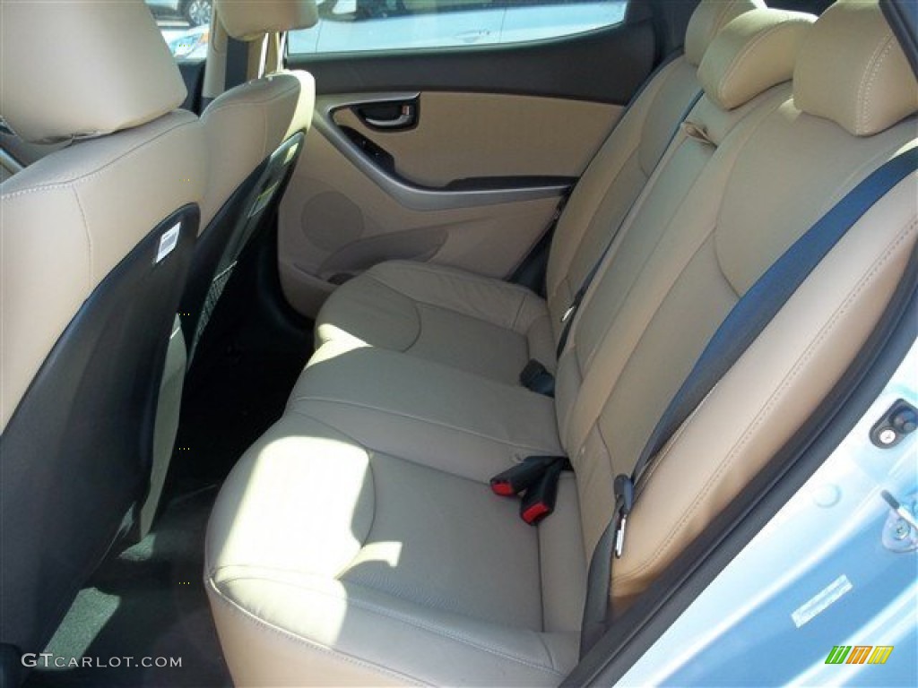 2013 Elantra Limited - Blue Sky Metallic / Beige photo #8