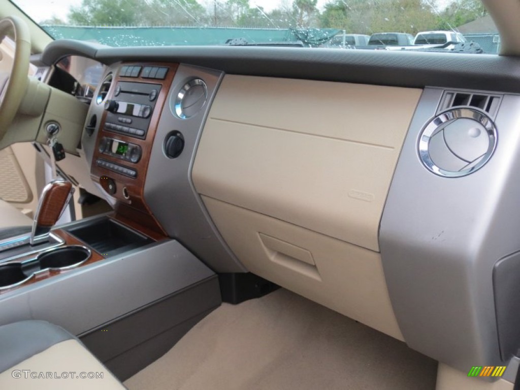 2007 Ford Expedition Eddie Bauer Charcoal Black/Camel Dashboard Photo #75966139