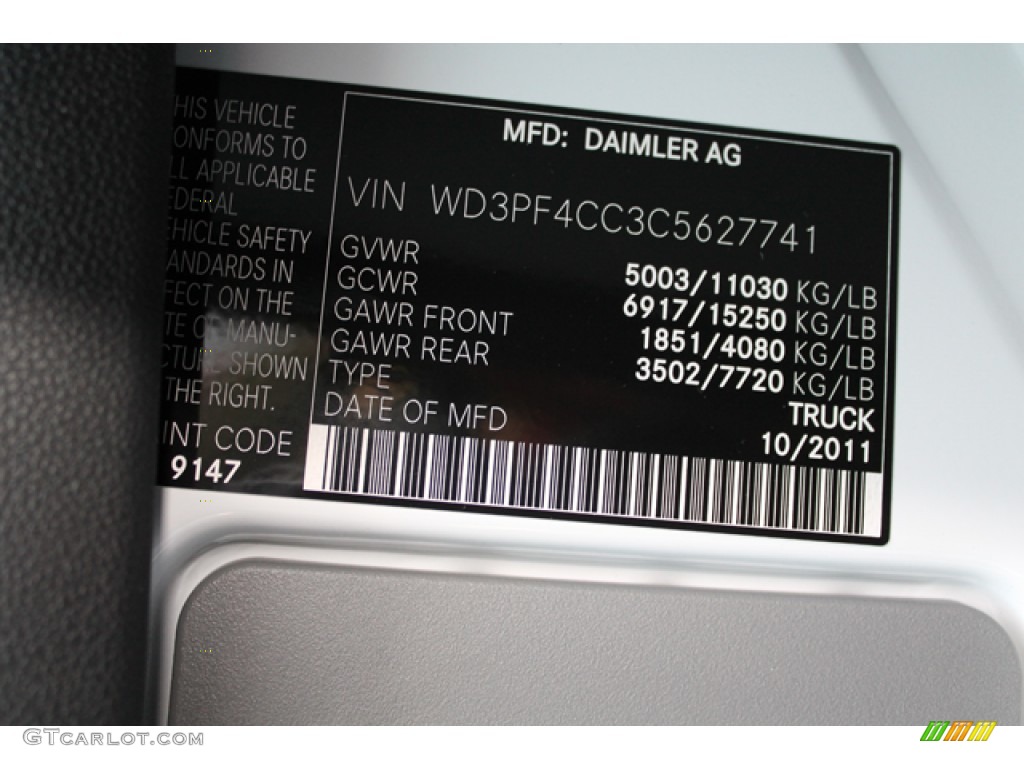 2012 Sprinter 3500 High Roof Extended Cargo Van - Arctic White / Lima Black Fabric photo #14