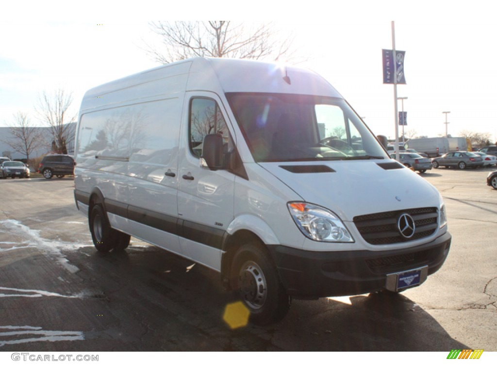 2012 Sprinter 3500 High Roof Extended Cargo Van - Arctic White / Lima Black Fabric photo #1