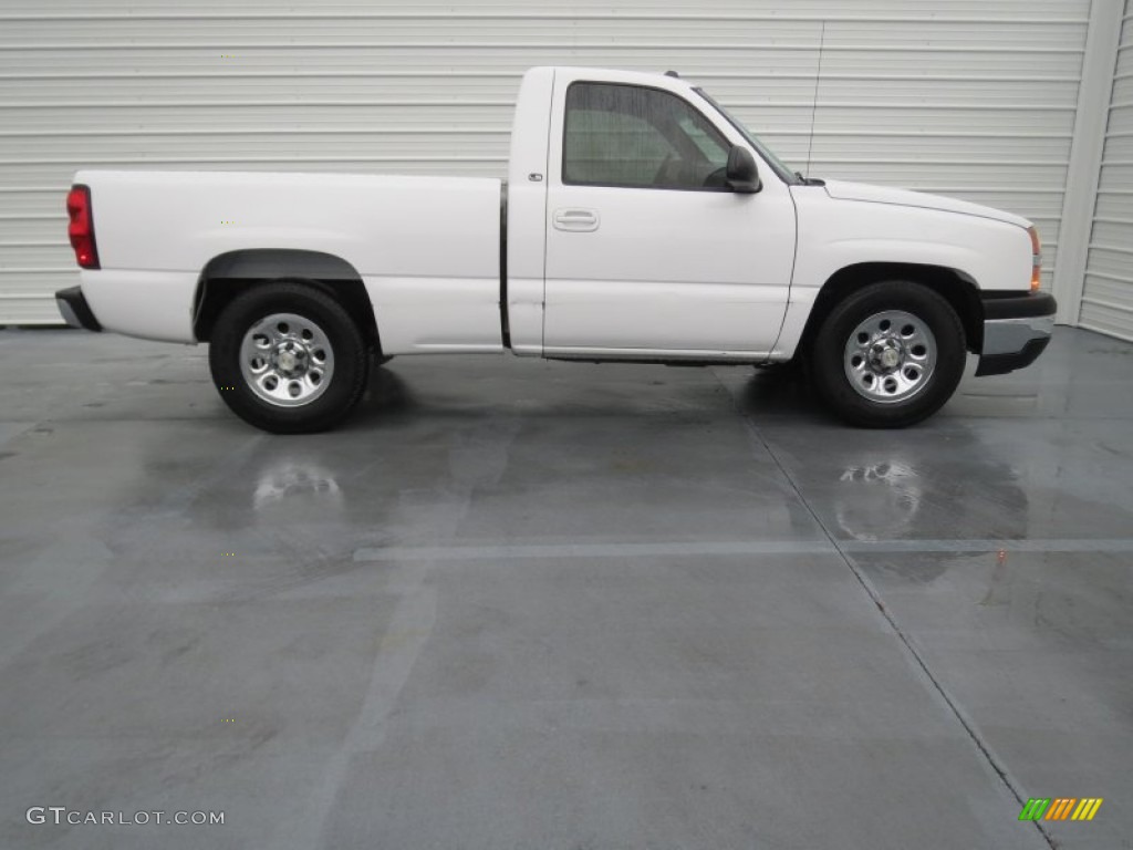 2005 Silverado 1500 LS Regular Cab - Summit White / Dark Charcoal photo #2