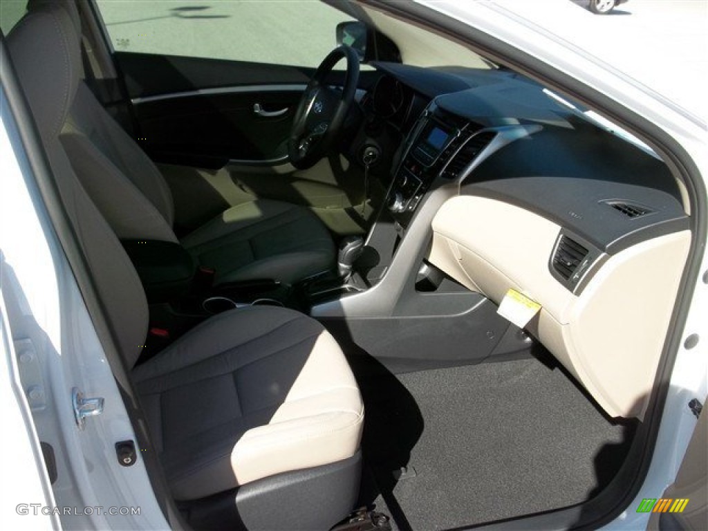 2013 Elantra GT - Monaco White / Beige photo #8