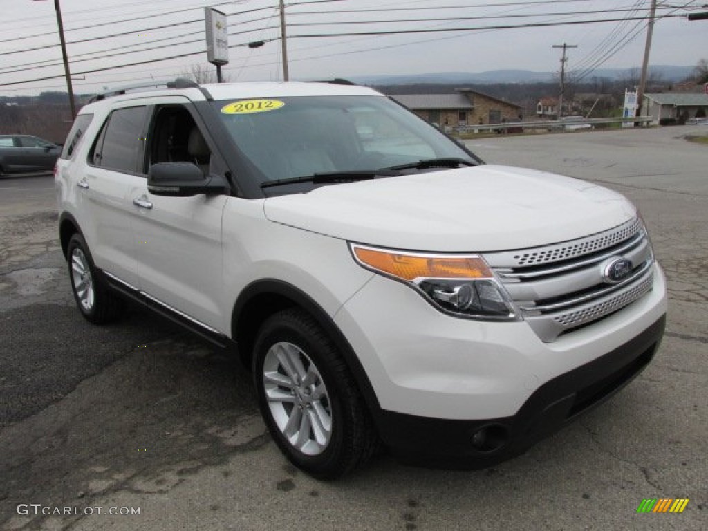 2012 Explorer XLT 4WD - White Suede / Medium Light Stone photo #10