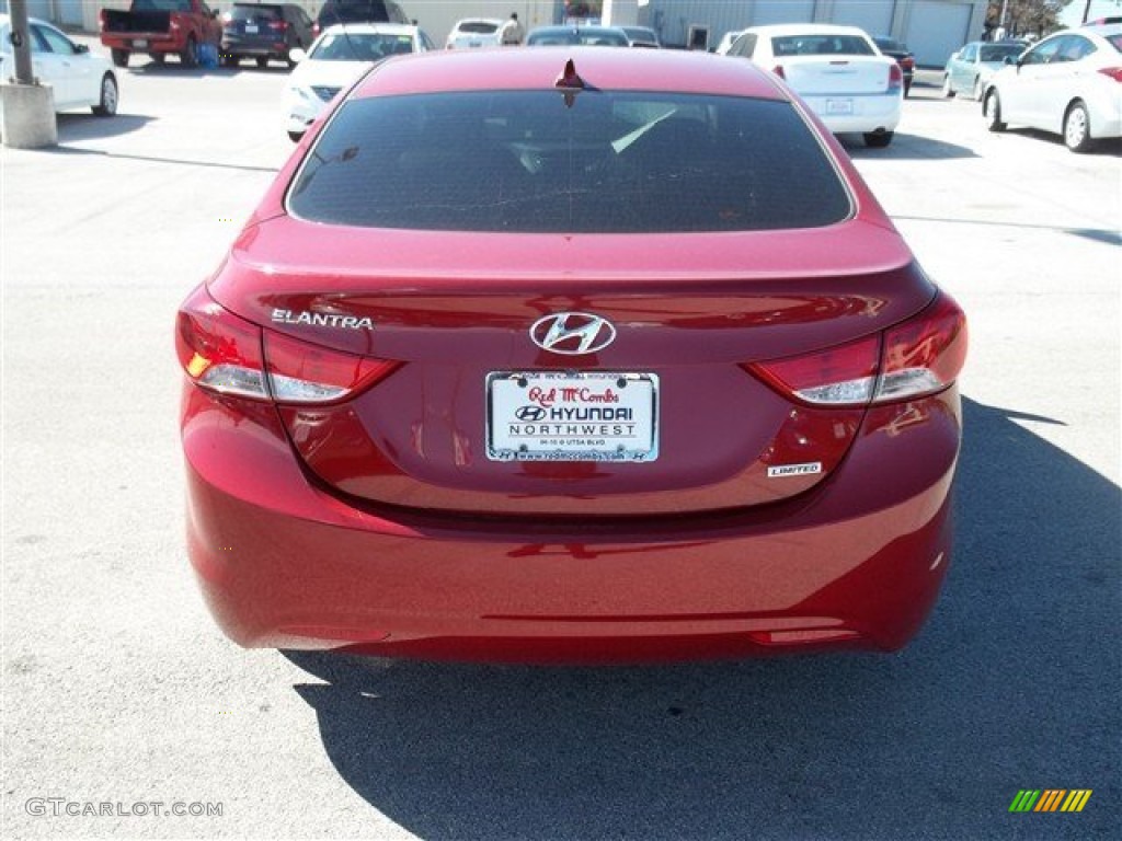 2013 Elantra Limited - Red Allure / Beige photo #4