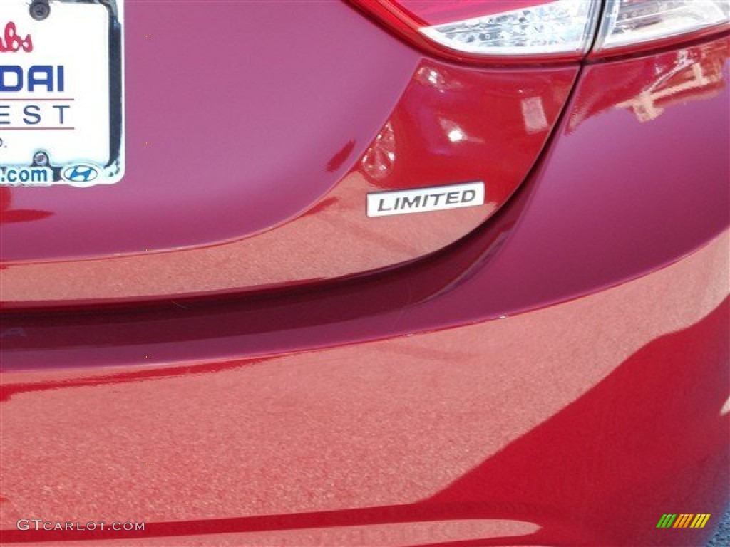 2013 Elantra Limited - Red Allure / Beige photo #5