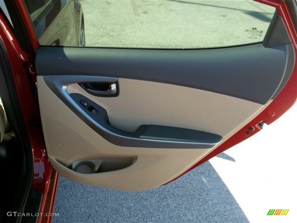 2013 Elantra Limited - Red Allure / Beige photo #8