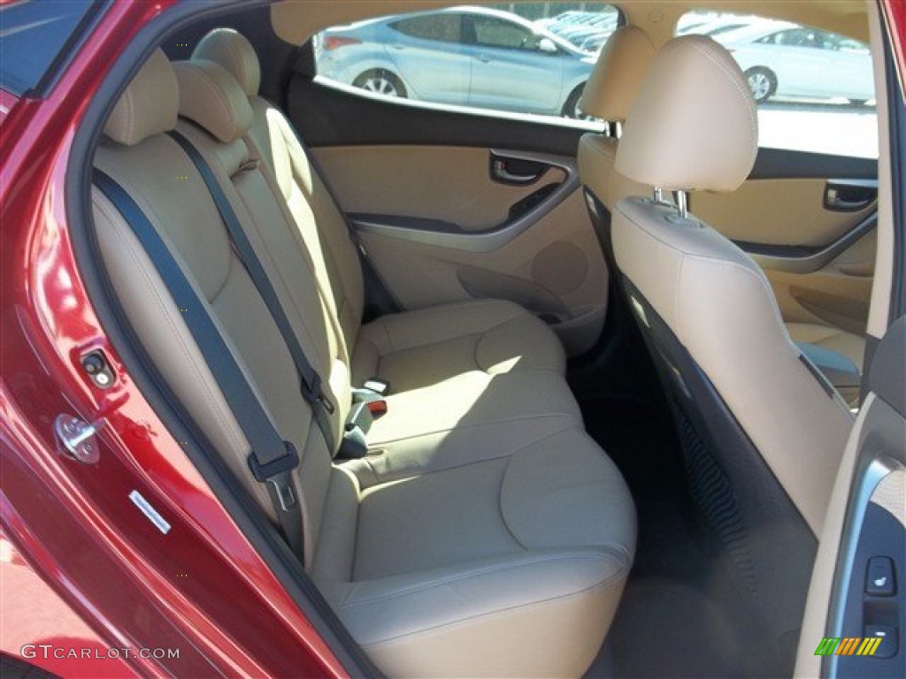 2013 Elantra Limited - Red Allure / Beige photo #9