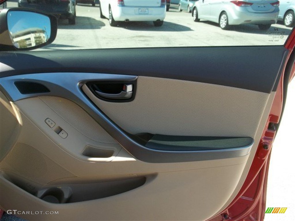 2013 Elantra Limited - Red Allure / Beige photo #10