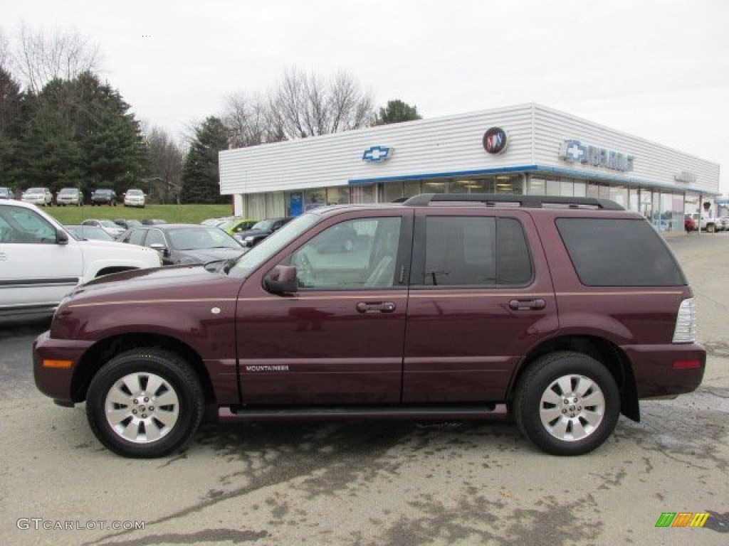 2007 Mountaineer AWD - Dark Cherry Metallic / Camel photo #2