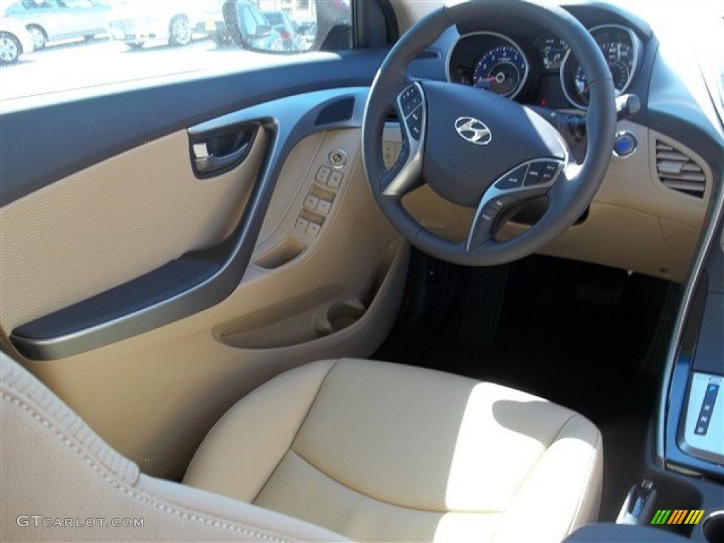 2013 Elantra Limited - Red Allure / Beige photo #15