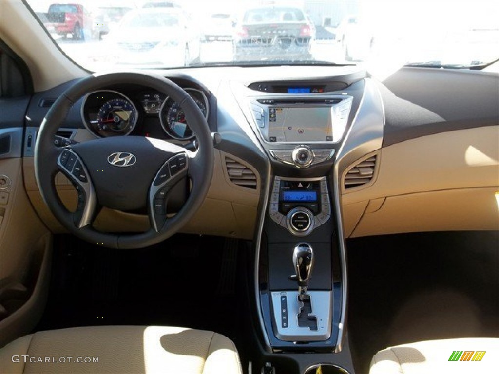 2013 Elantra Limited - Red Allure / Beige photo #16