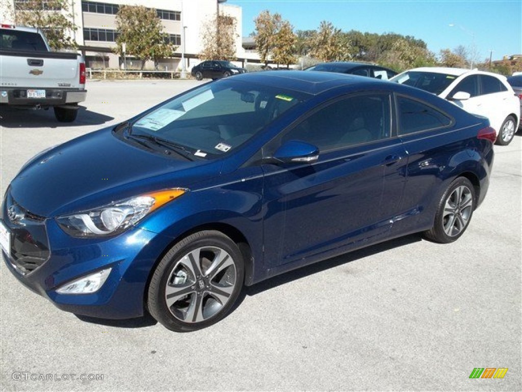 2013 Elantra Coupe SE - Atlantic Blue / Gray photo #2