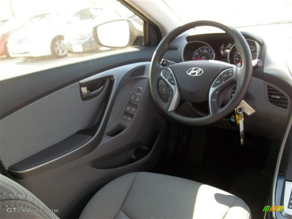 2013 Elantra GLS - Shimmering Air Silver / Gray photo #10