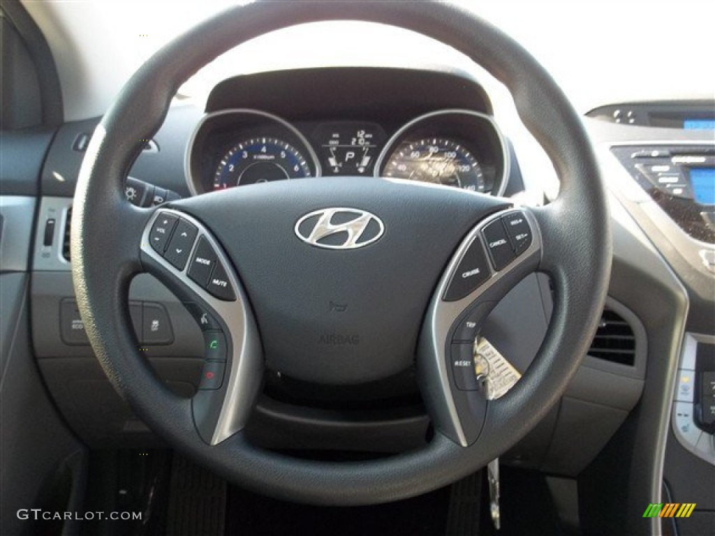 2013 Elantra GLS - Shimmering Air Silver / Gray photo #13