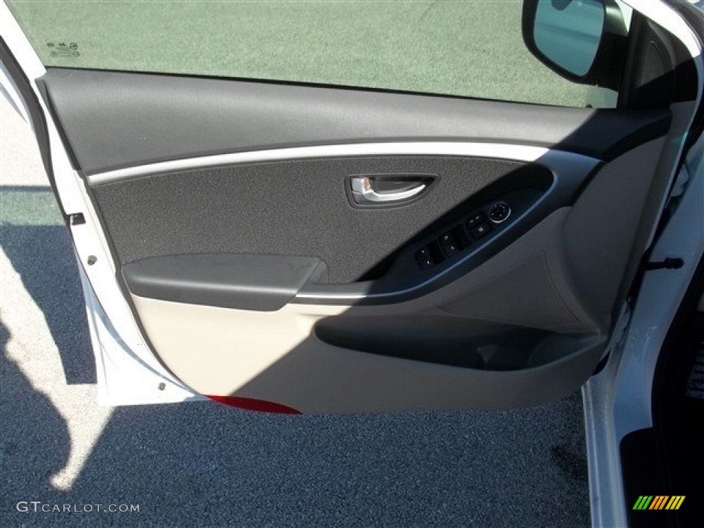 2013 Elantra GT - Monaco White / Beige photo #7