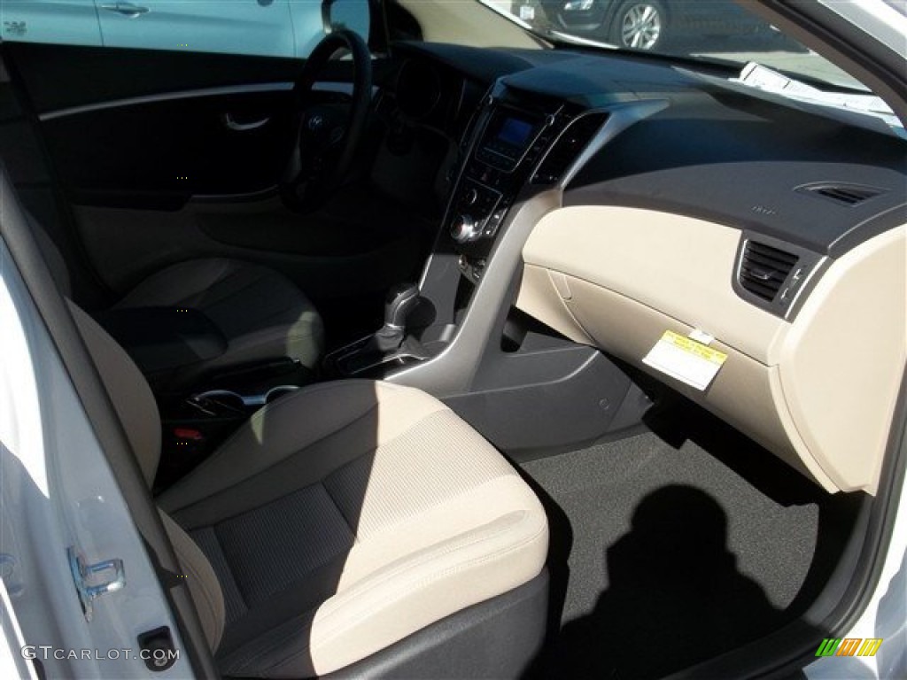2013 Elantra GT - Monaco White / Beige photo #13