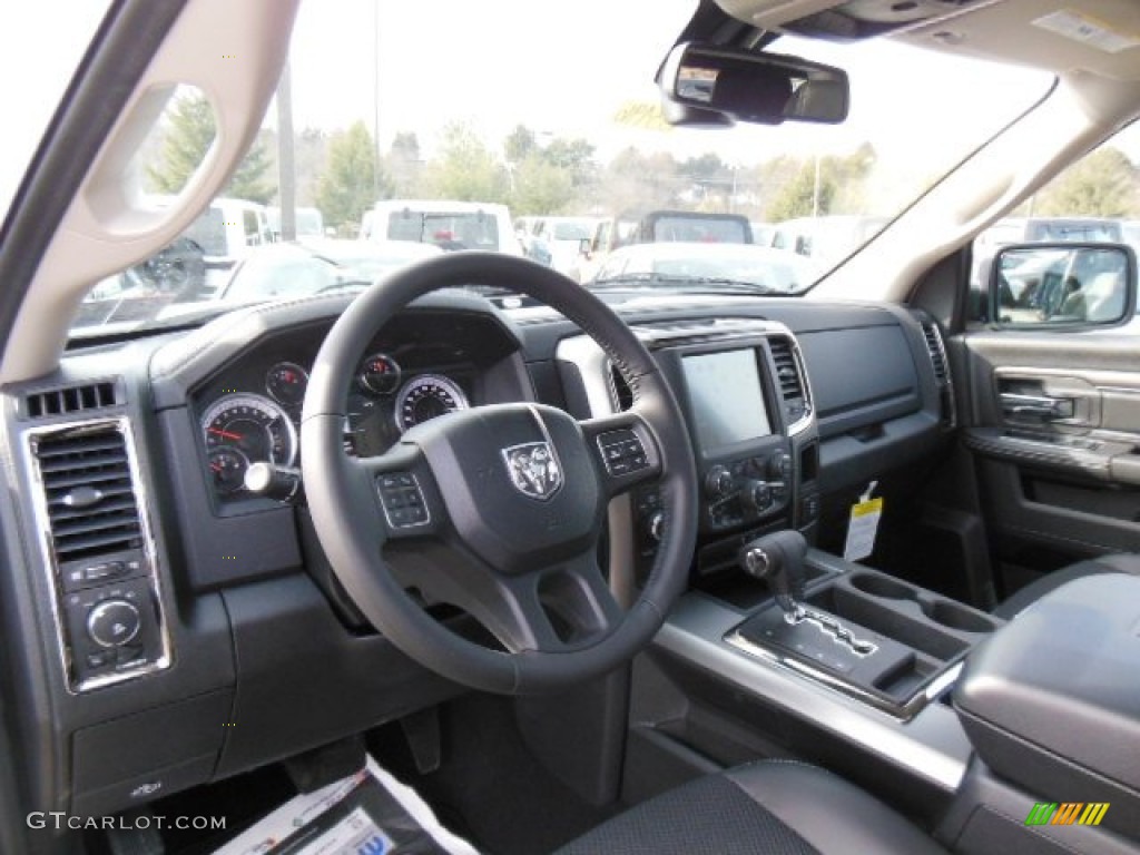 Black Interior 2013 Ram 1500 Sport Quad Cab 4x4 Photo #75970135