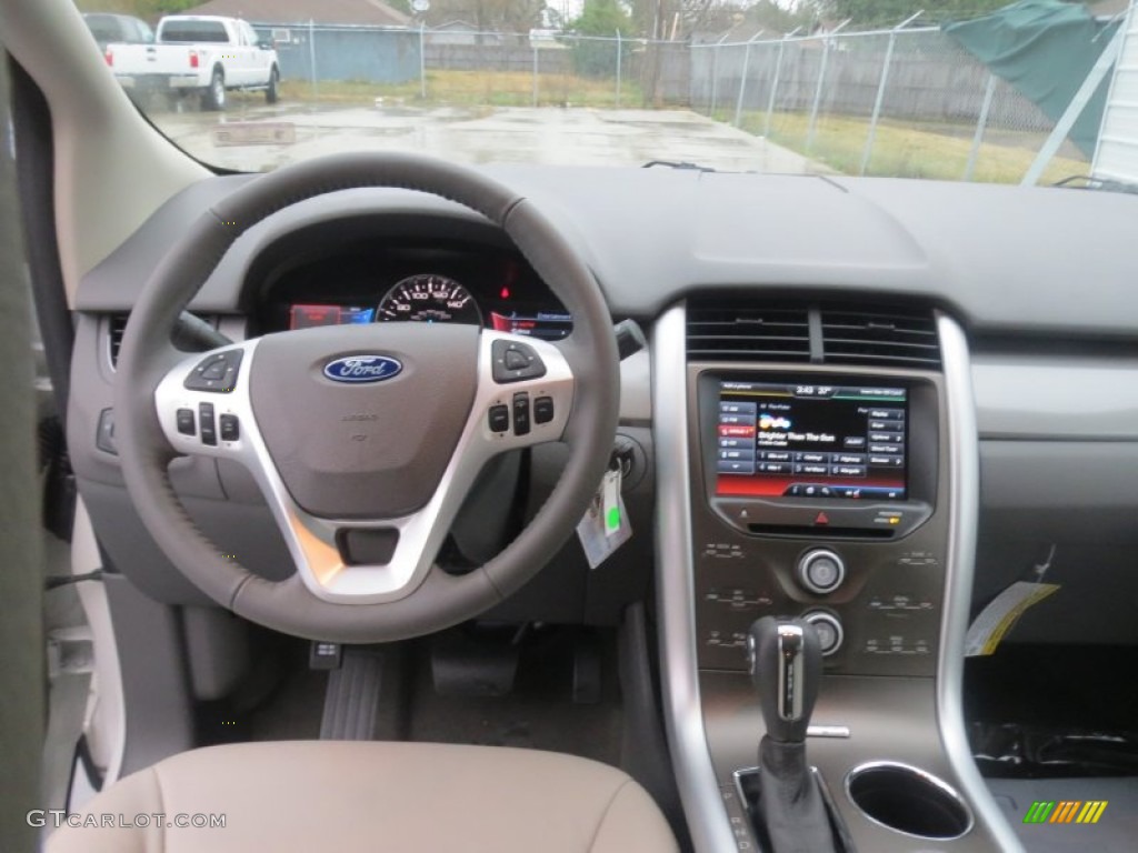2013 Ford Edge SEL Medium Light Stone Dashboard Photo #75971863